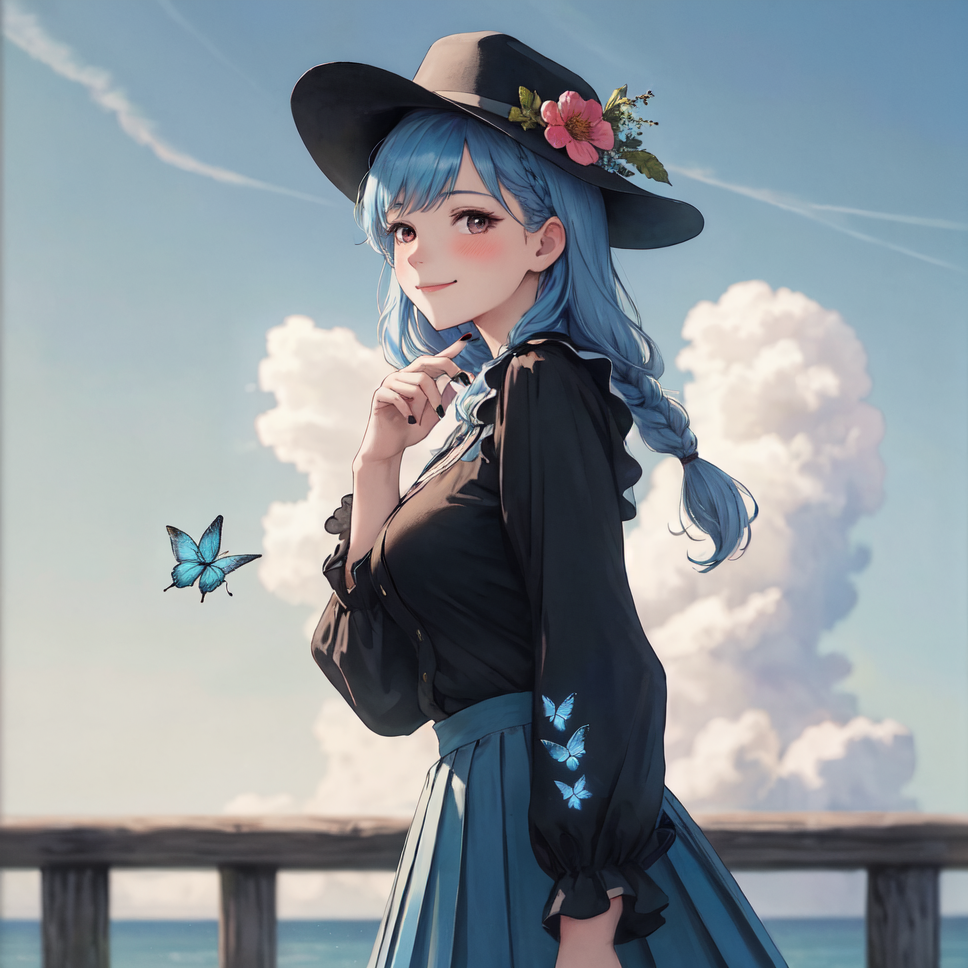 00105-1134854801-_masterpiece, best quality, yaxian,1girl, solo, sun,pleated skirt, flower sea, (Realistic painting style_0.9), (faux traditional.png